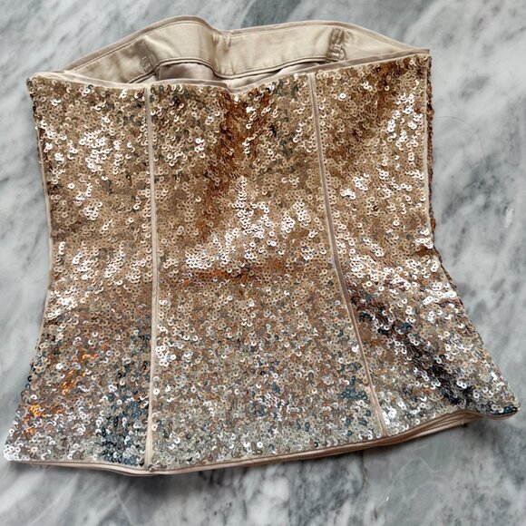 Sequin Bustier for NYE from White House Black Market, Size 0 but fits like an XS - Picture 6 of 7